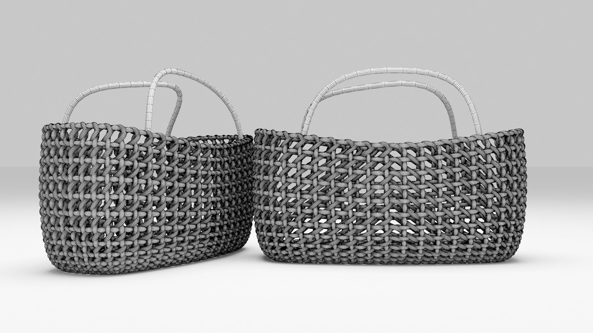 Woven Basket 3D model_6