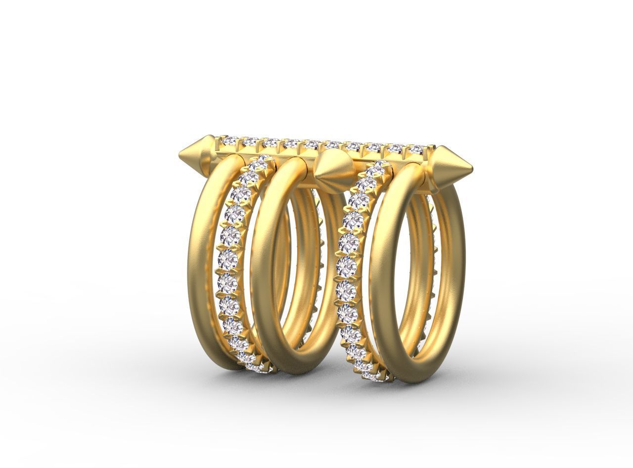 ring gold 3D print model_16