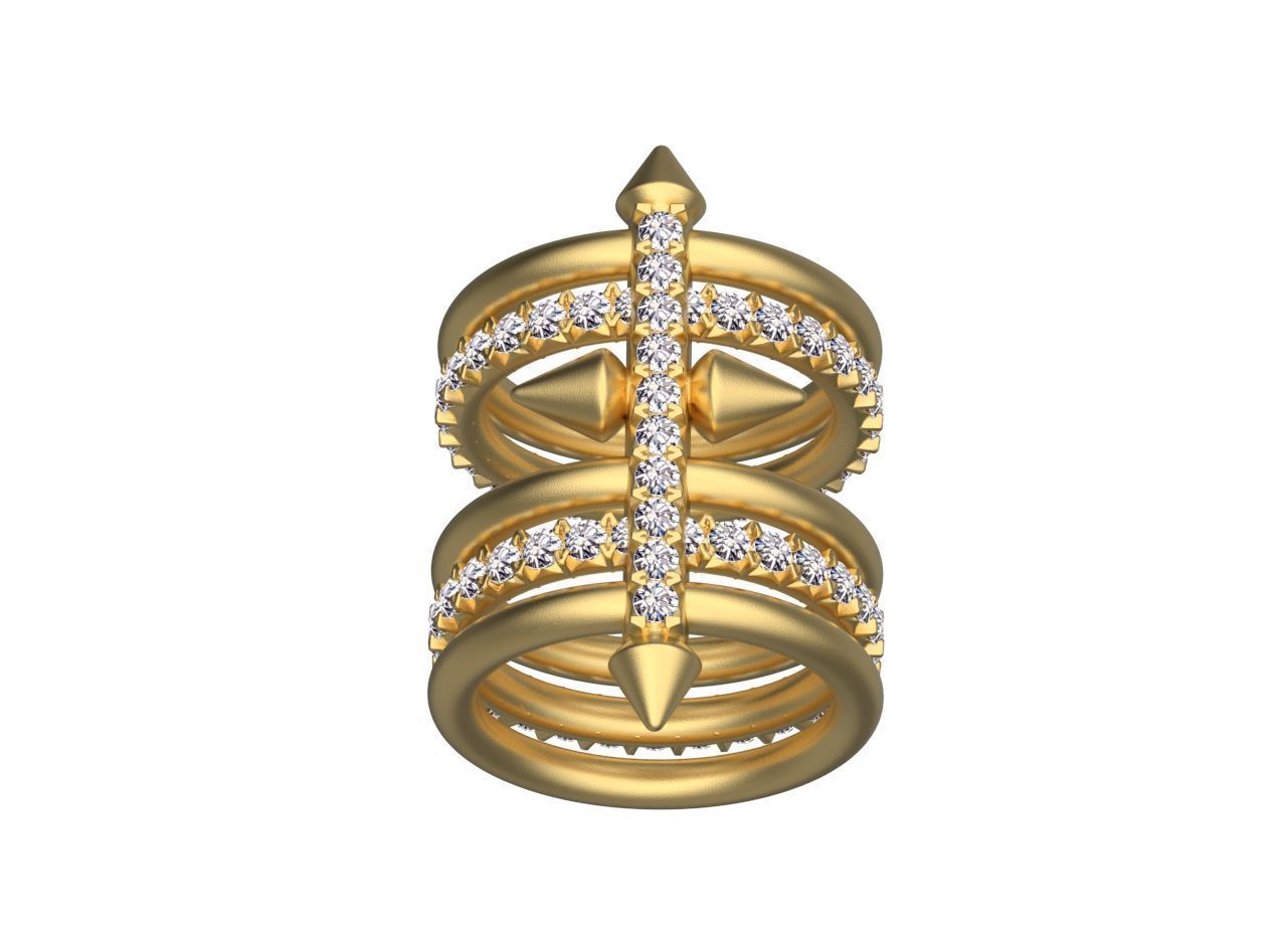 ring gold 3D print model_34