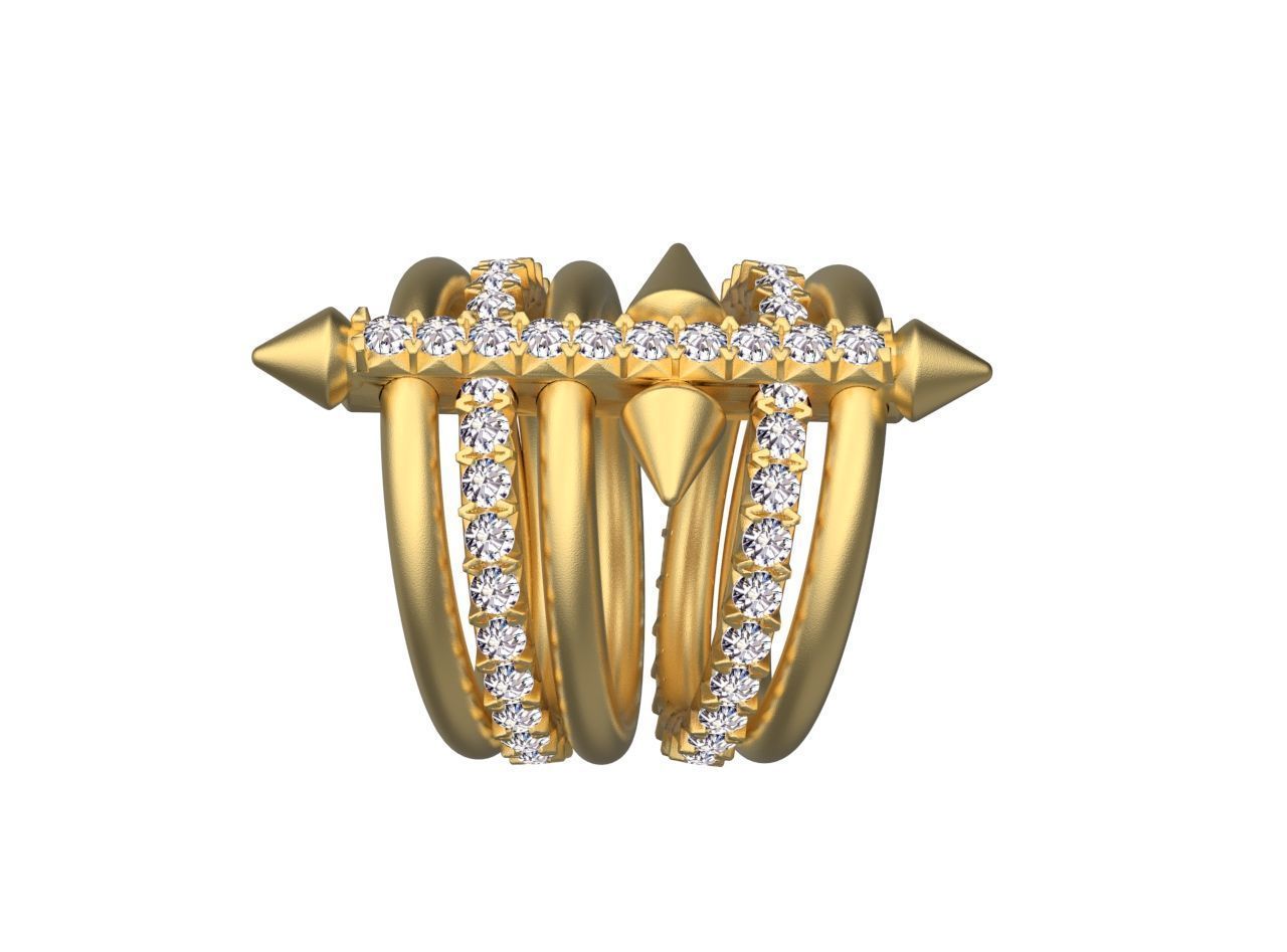 ring gold 3D print model_4