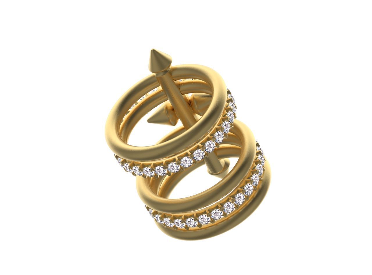 ring gold 3D print model_12