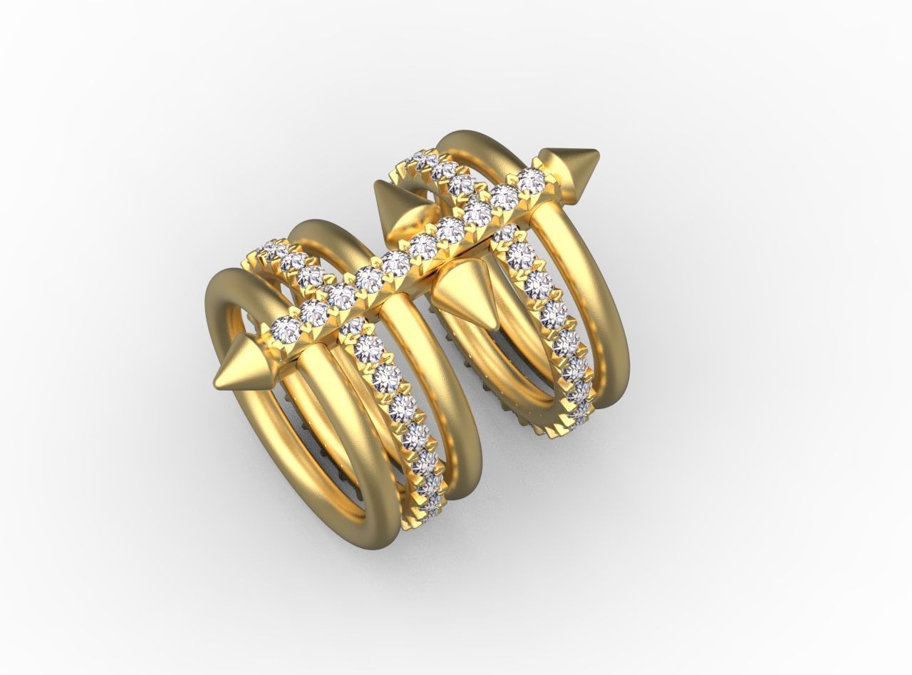 ring gold 3D print model_26