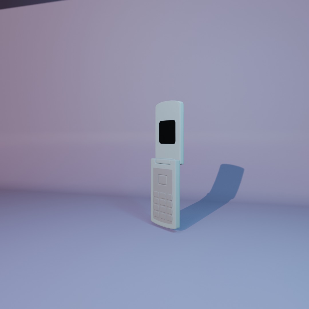 Flip phone old Free low-poly 3D model_2
