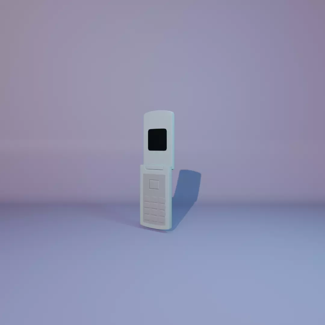 Flip phone old Free low-poly 3D model_0