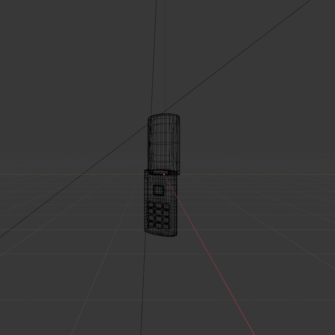 Flip phone old Free low-poly 3D model_1