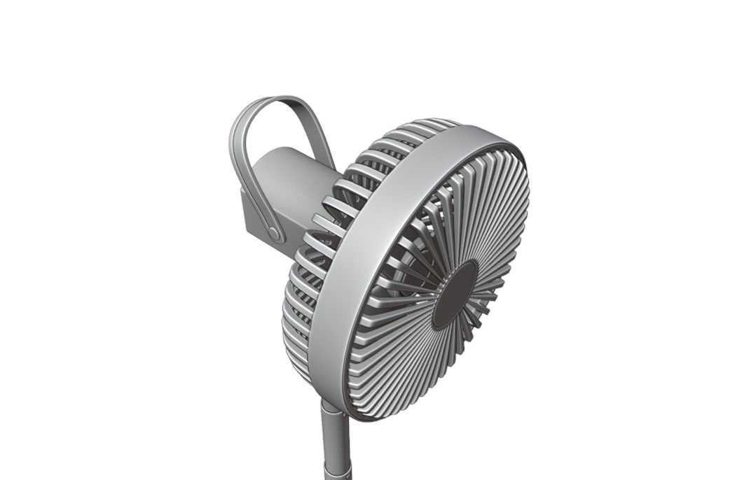 Mini Charger Fan 3D model_20