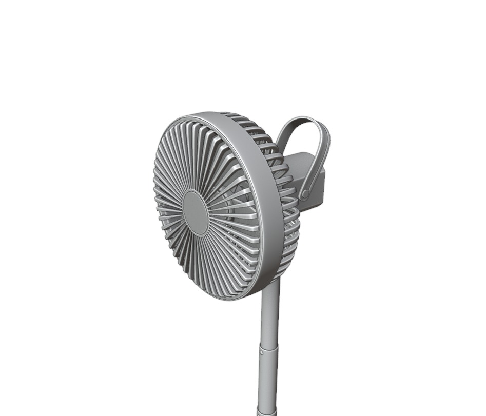 Mini Charger Fan 3D model_14