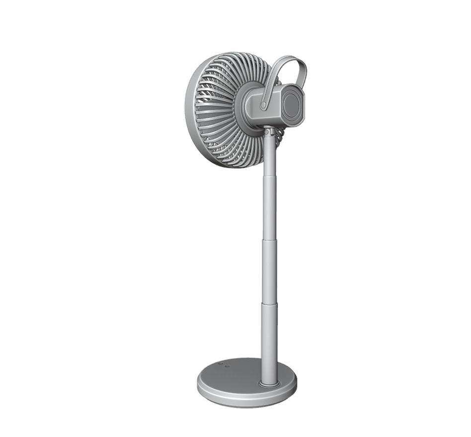 Mini Charger Fan 3D model_18
