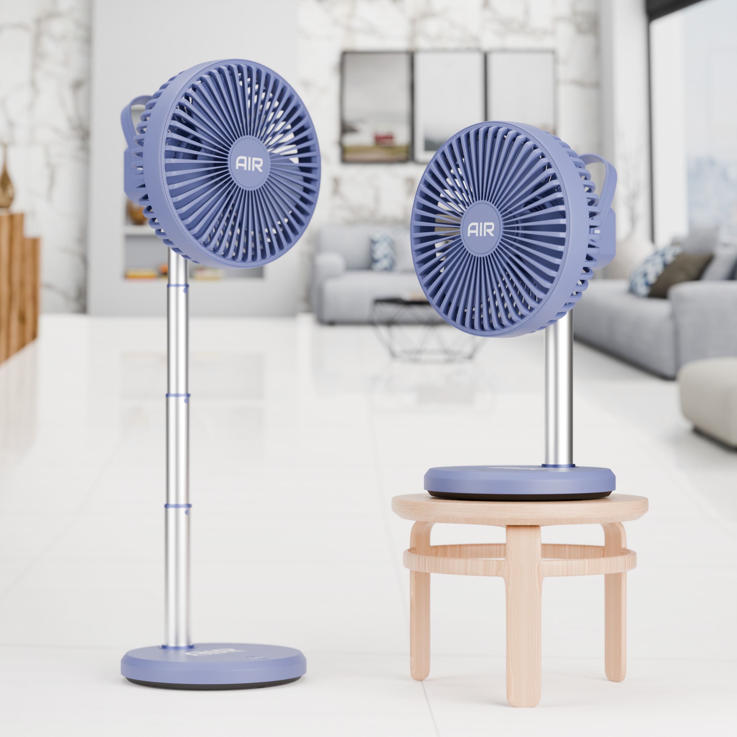 Mini Charger Fan 3D model_9