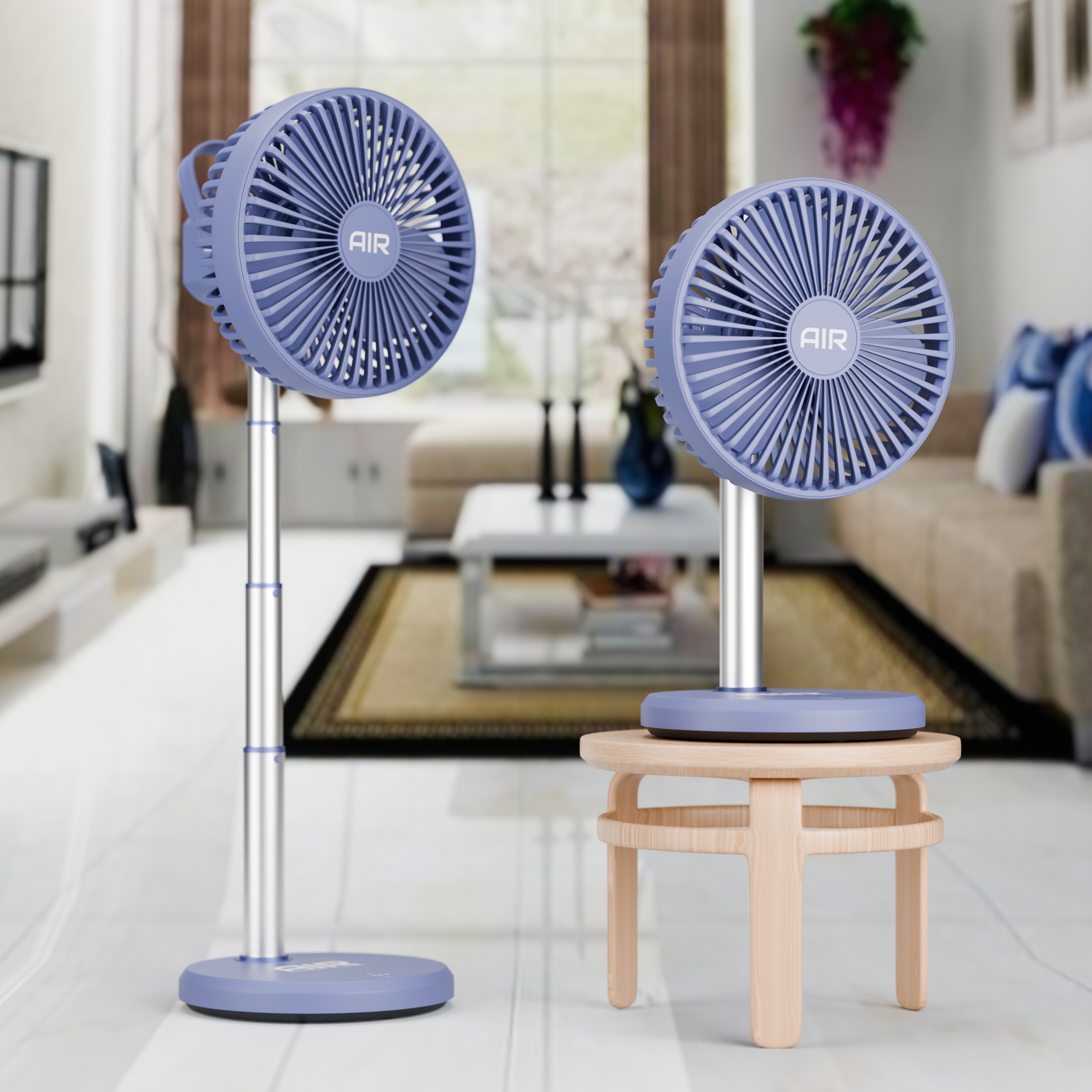 Mini Charger Fan 3D model_12