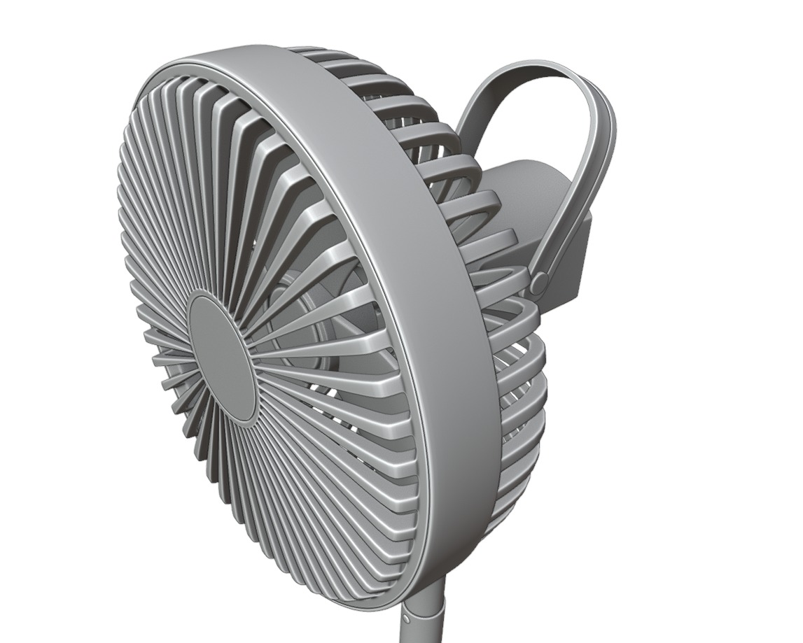 Mini Charger Fan 3D model_17
