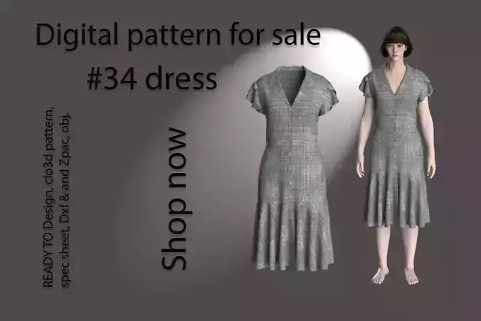 34 dress pattern for women