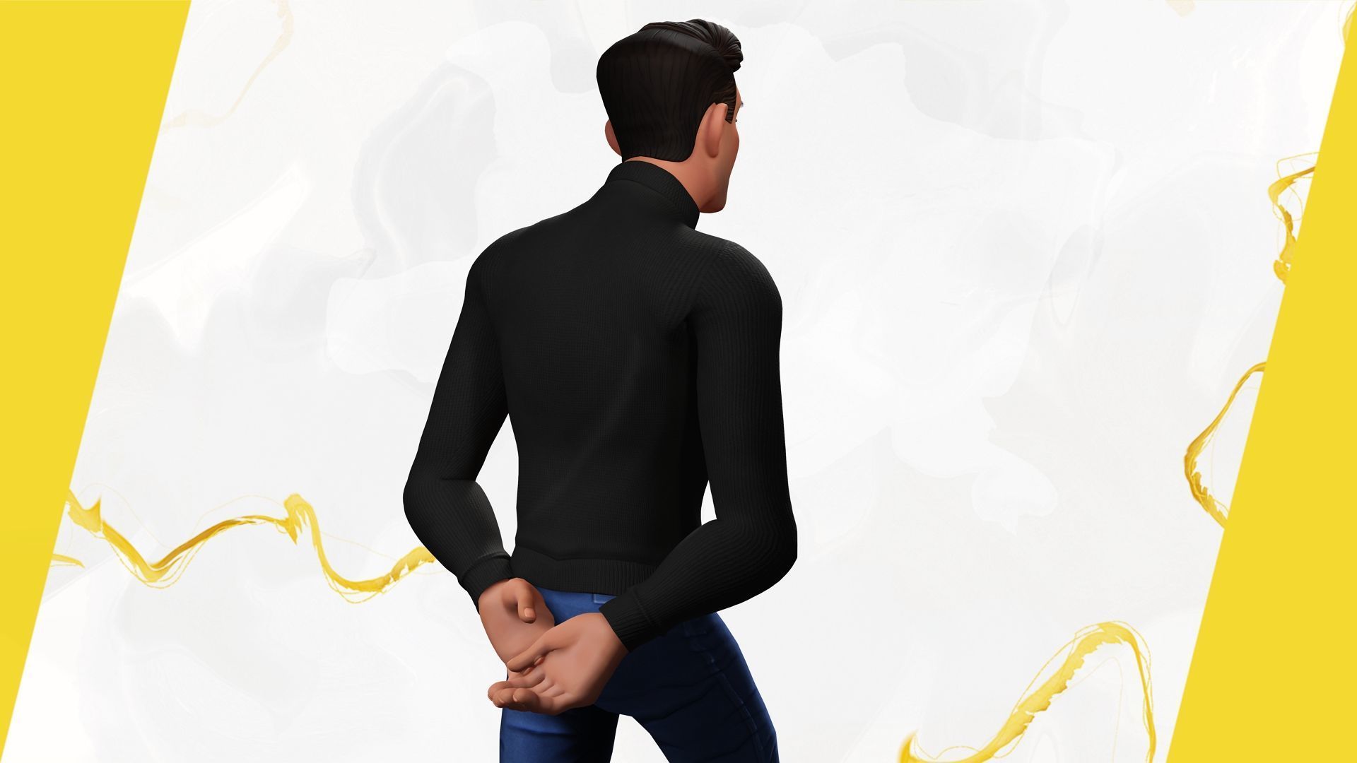 Stylized Young Male 3D Character for Animation Low-poly 3D model_4