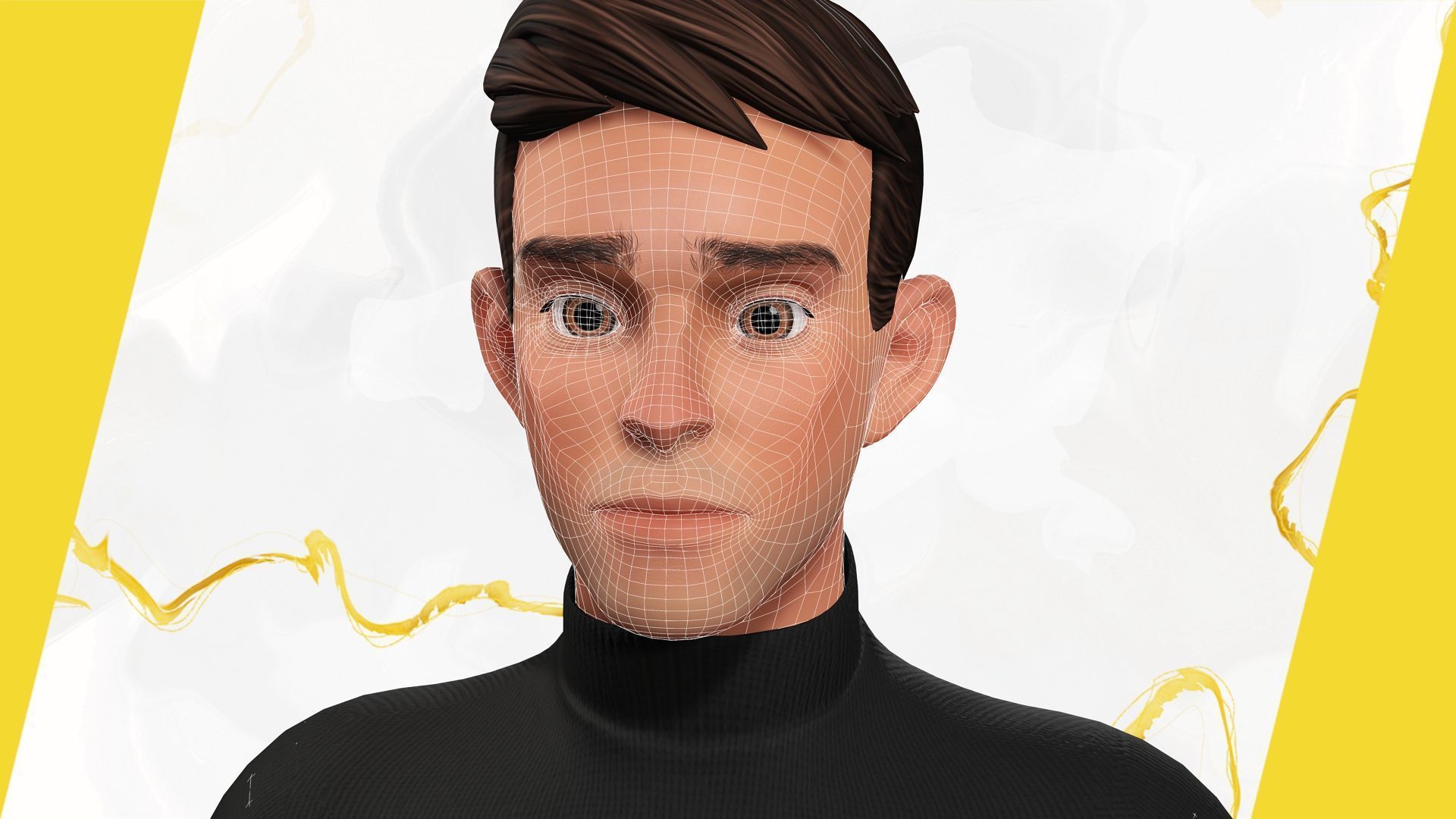 Stylized Young Male 3D Character for Animation Low-poly 3D model_2