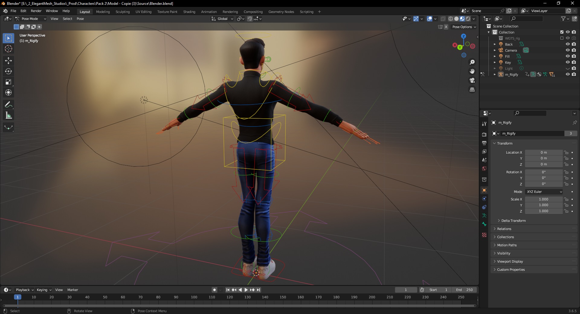 Stylized Young Male 3D Character for Animation Low-poly 3D model_19
