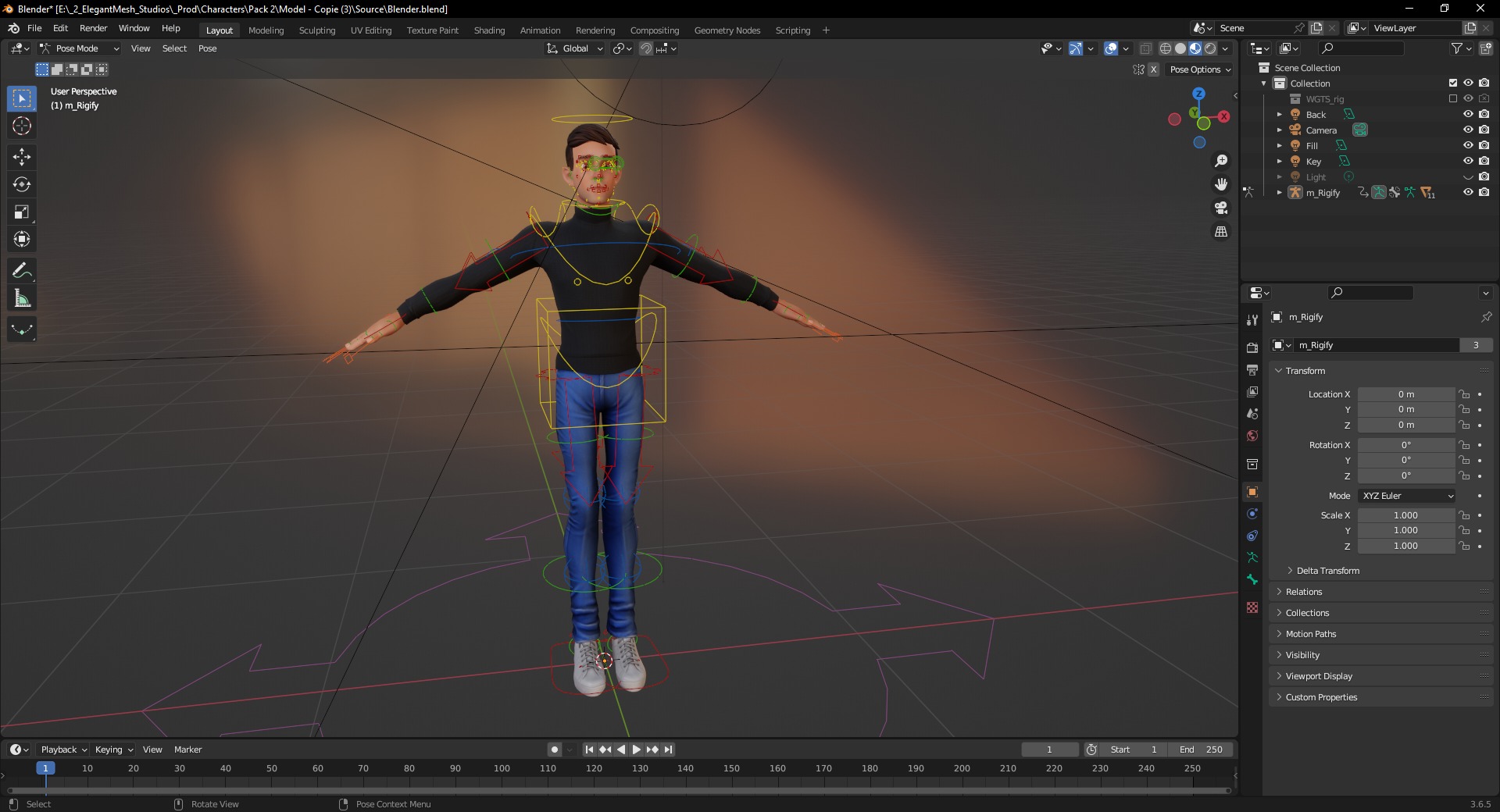 Stylized Young Male 3D Character for Animation Low-poly 3D model_18