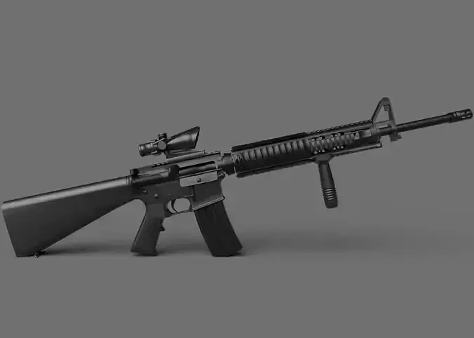 M16 Assault rifle Low-poly 3D model