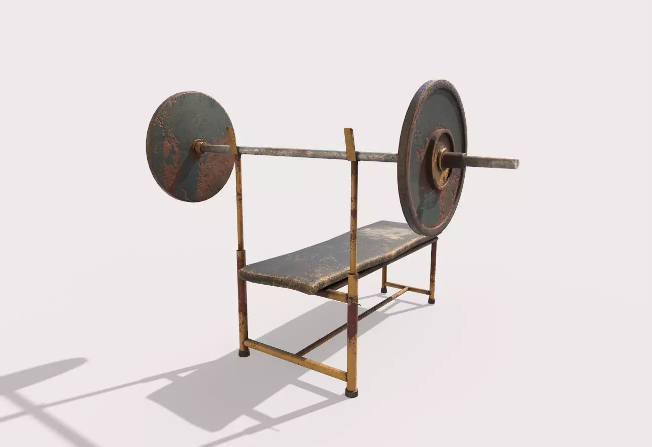 Old Weight Lifting Station 3D model