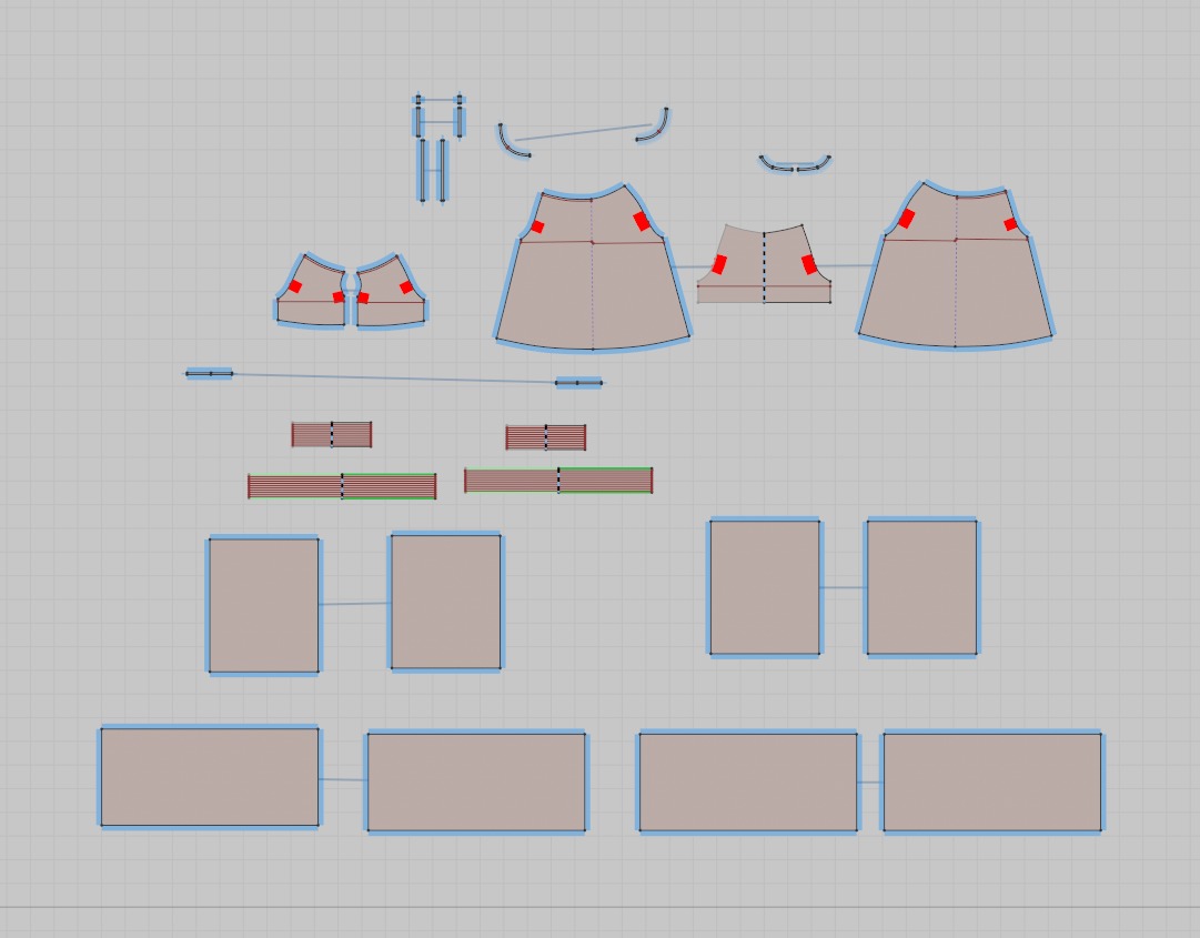 40 dress pattern for women 3D print model_4