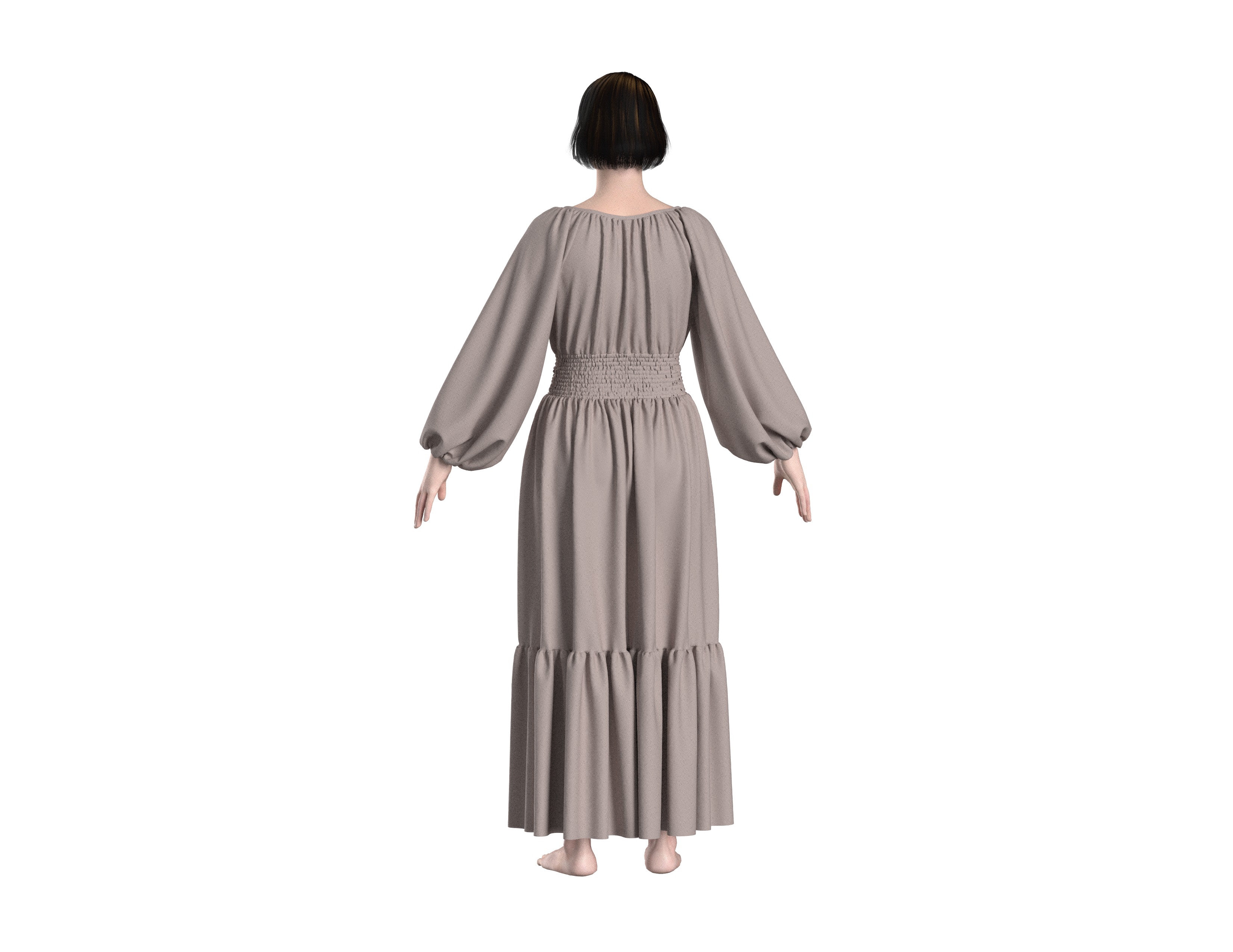 40 dress pattern for women 3D print model_1