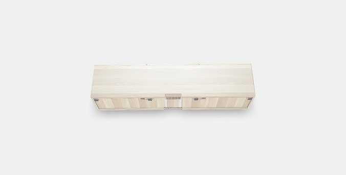 BESTA TV bench with doors 13 Low-poly 3D model