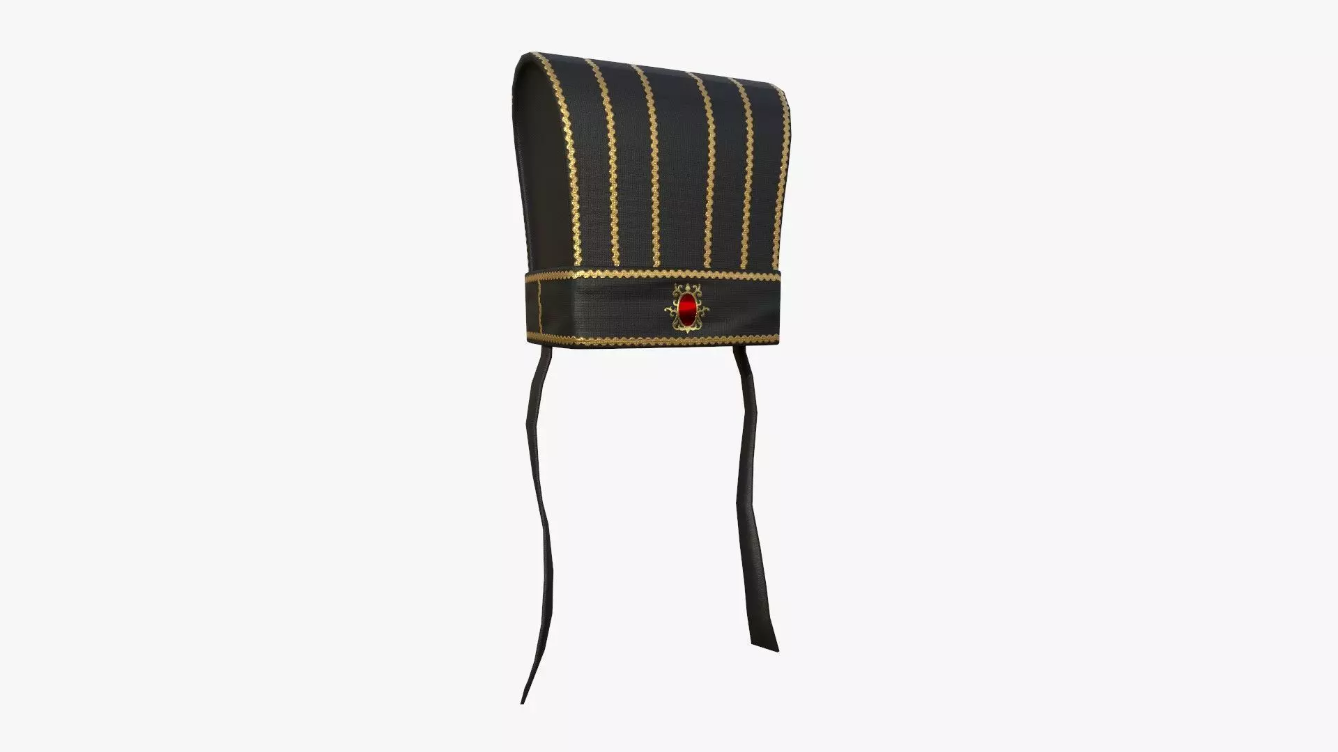 Chinese Dynasty Minister Headwear A02 - Character Design Low-poly 3D model