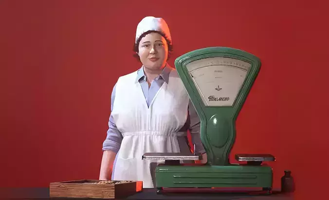Soviet Sellers Low-poly 3D model
