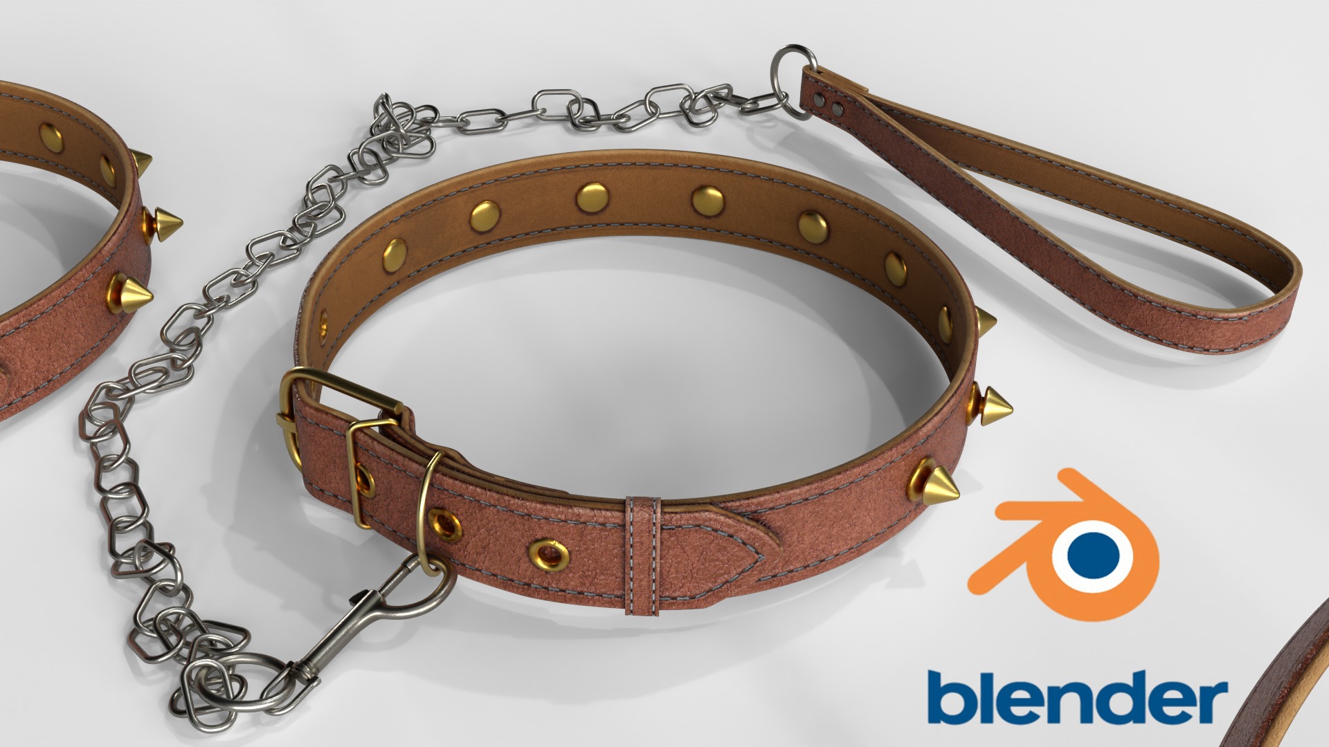 Dog Collar Low-poly 3D model_10
