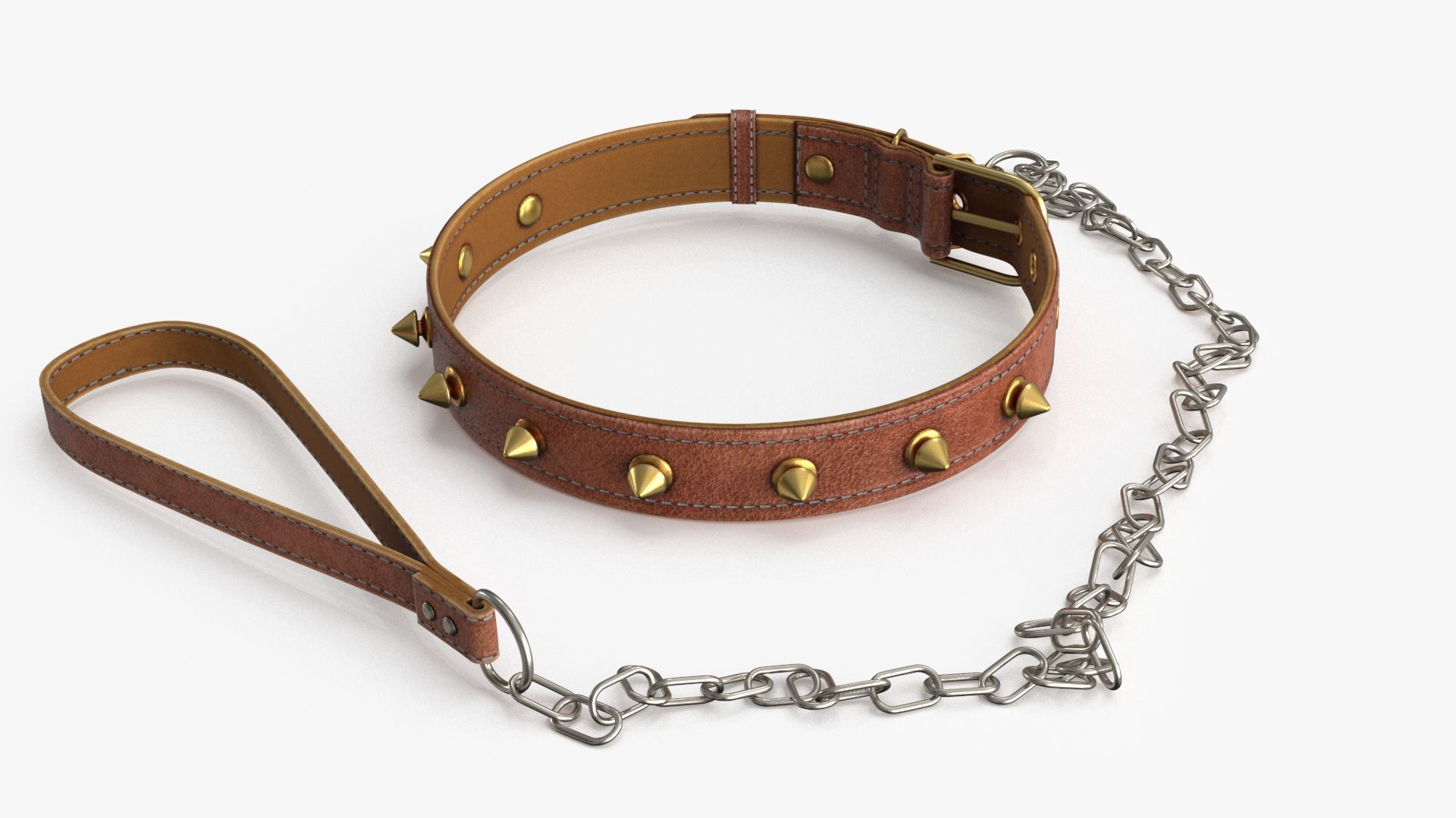 Dog Collar Low-poly 3D model_11