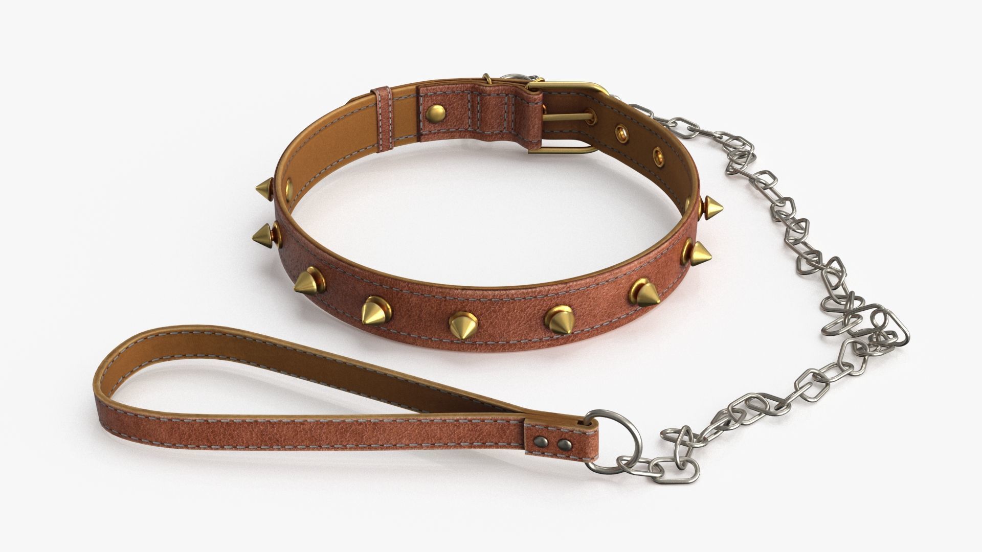 Dog Collar Low-poly 3D model_2