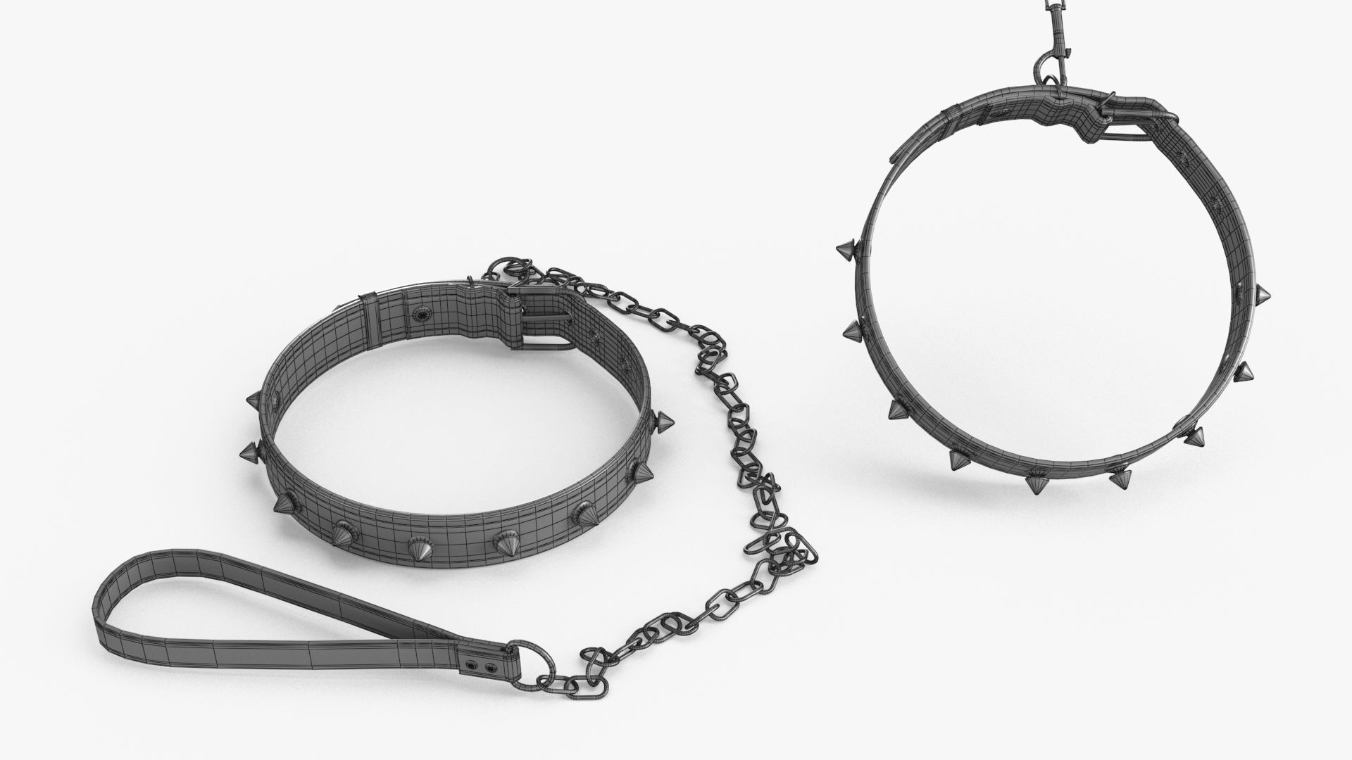 Dog Collar Low-poly 3D model_17