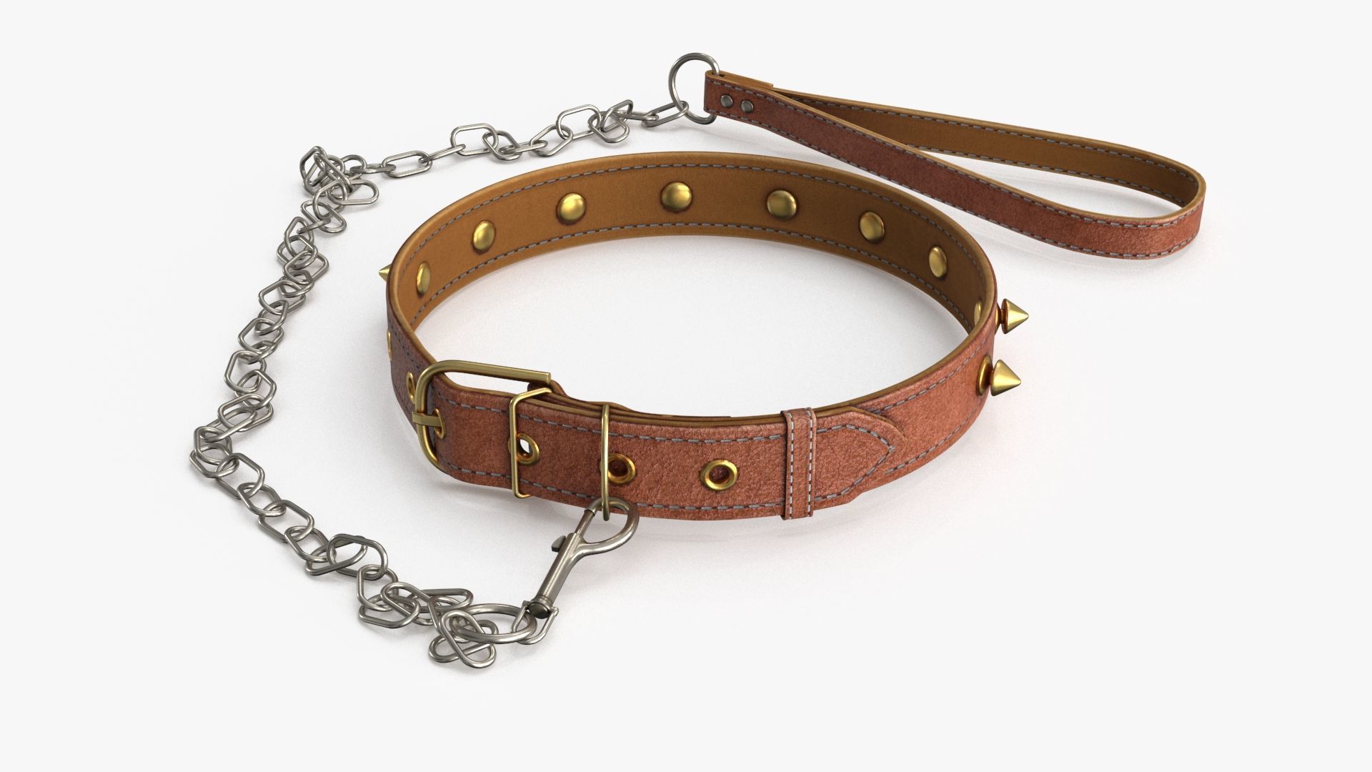 Dog Collar Low-poly 3D model_14