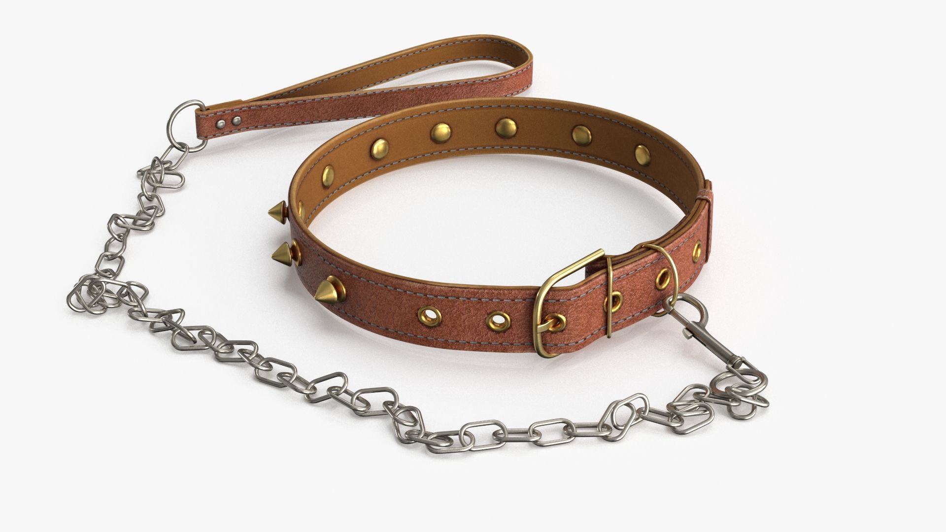 Dog Collar Low-poly 3D model_13