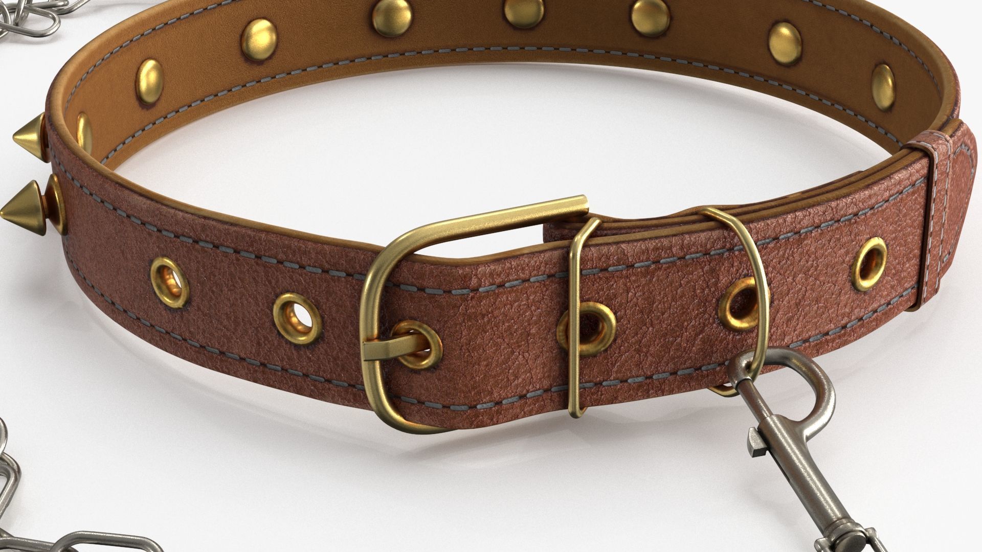 Dog Collar Low-poly 3D model_4