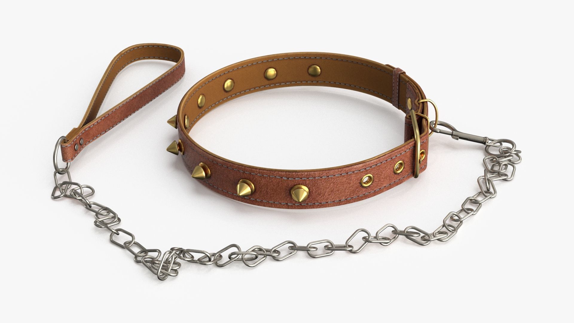 Dog Collar Low-poly 3D model_12