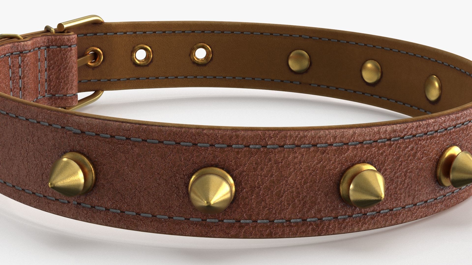 Dog Collar Low-poly 3D model_3