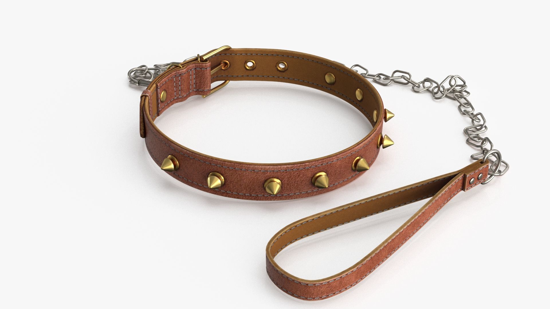 Dog Collar Low-poly 3D model_16