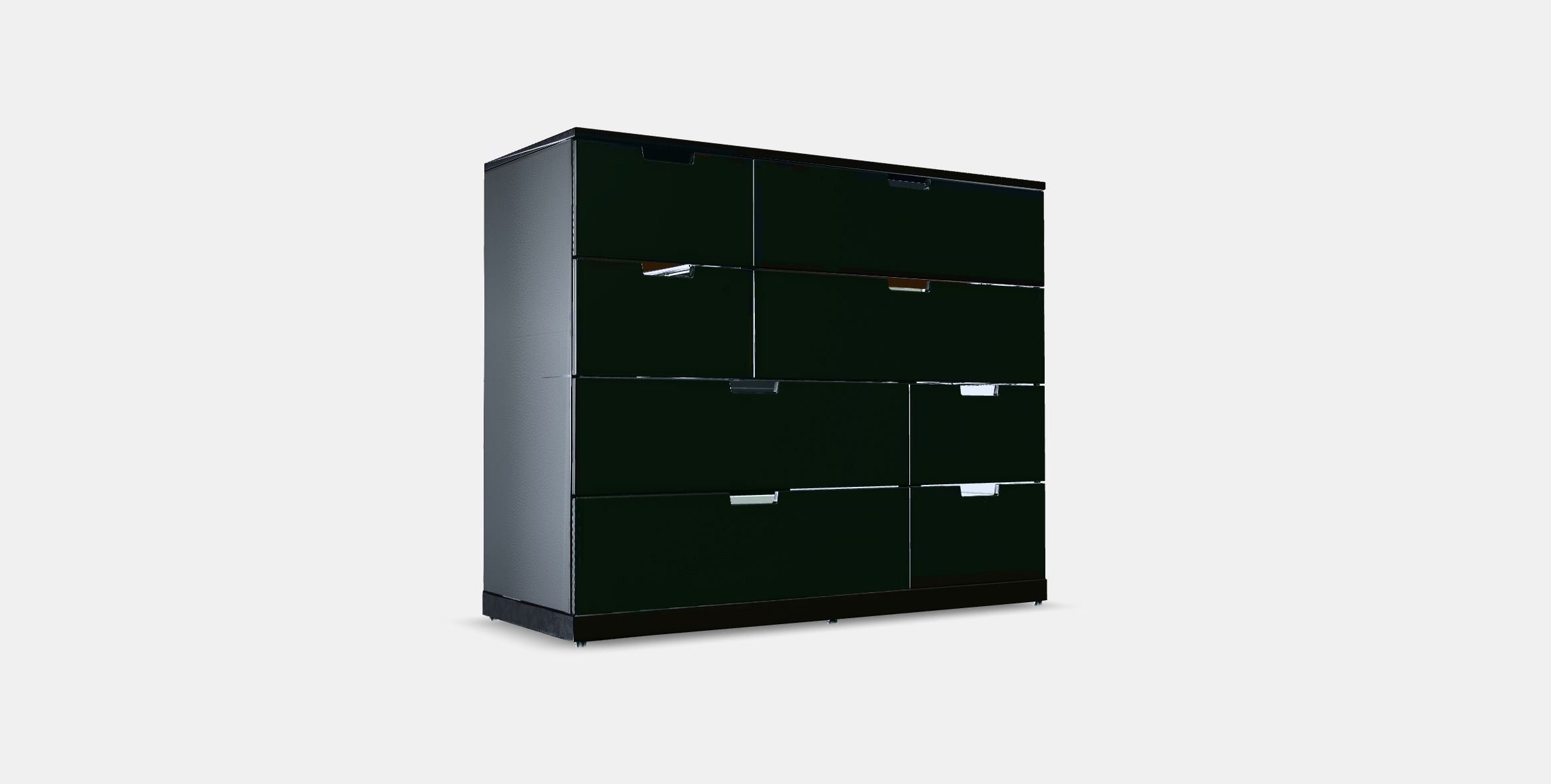 NORDLI Dresser with 8 drawers Low-poly 3D model_2