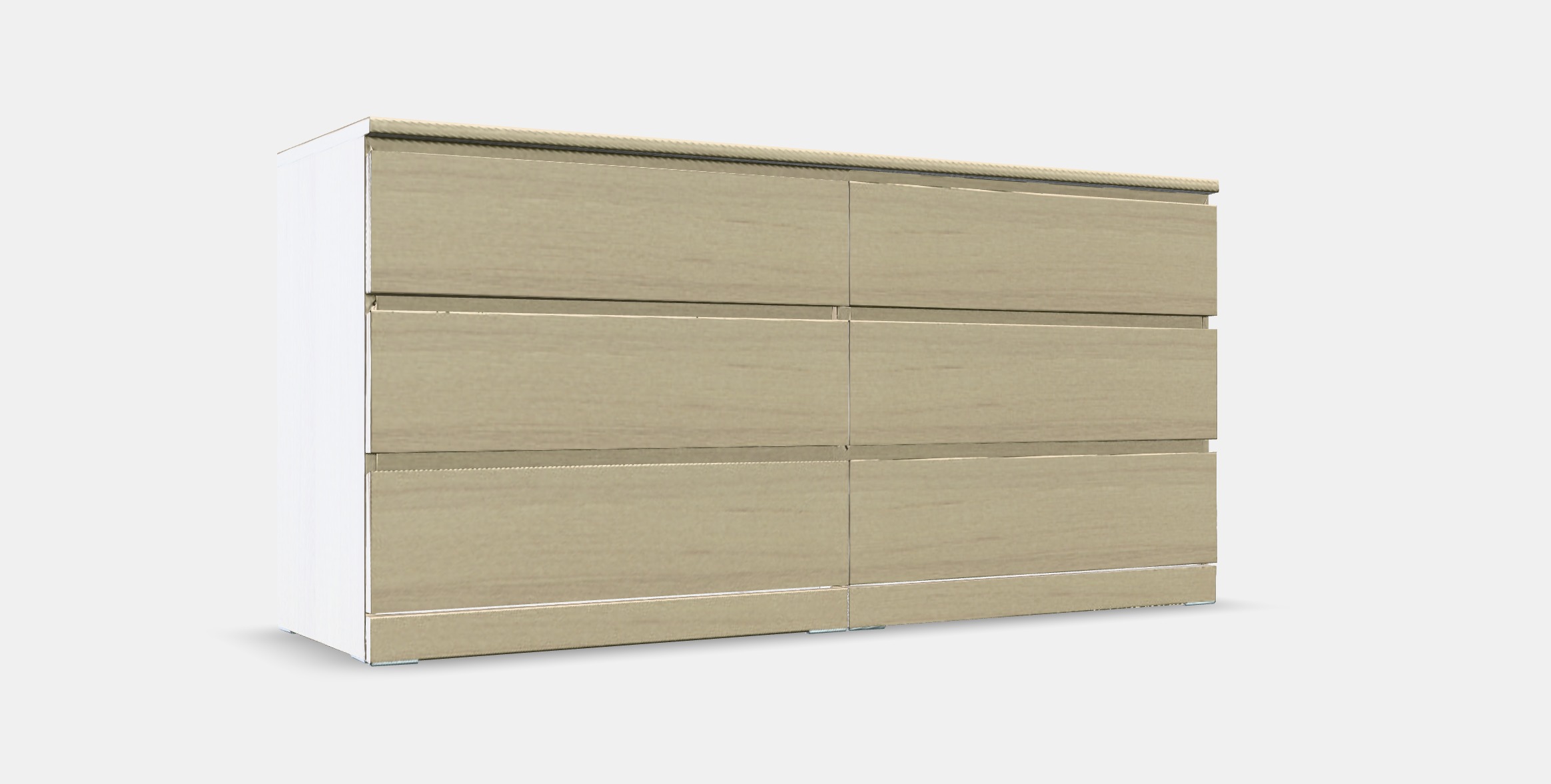 MALM Chest of drawers with 6 drawers 1 Low-poly 3D model_8