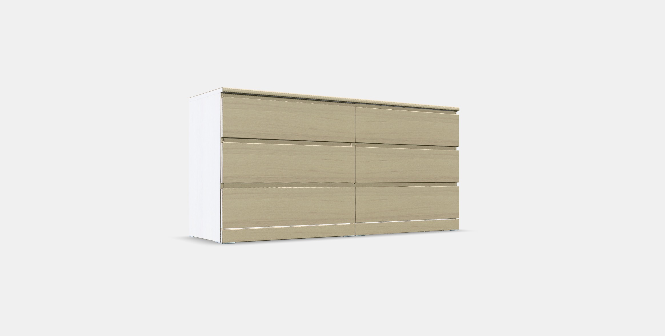 MALM Chest of drawers with 6 drawers 1 Low-poly 3D model_5