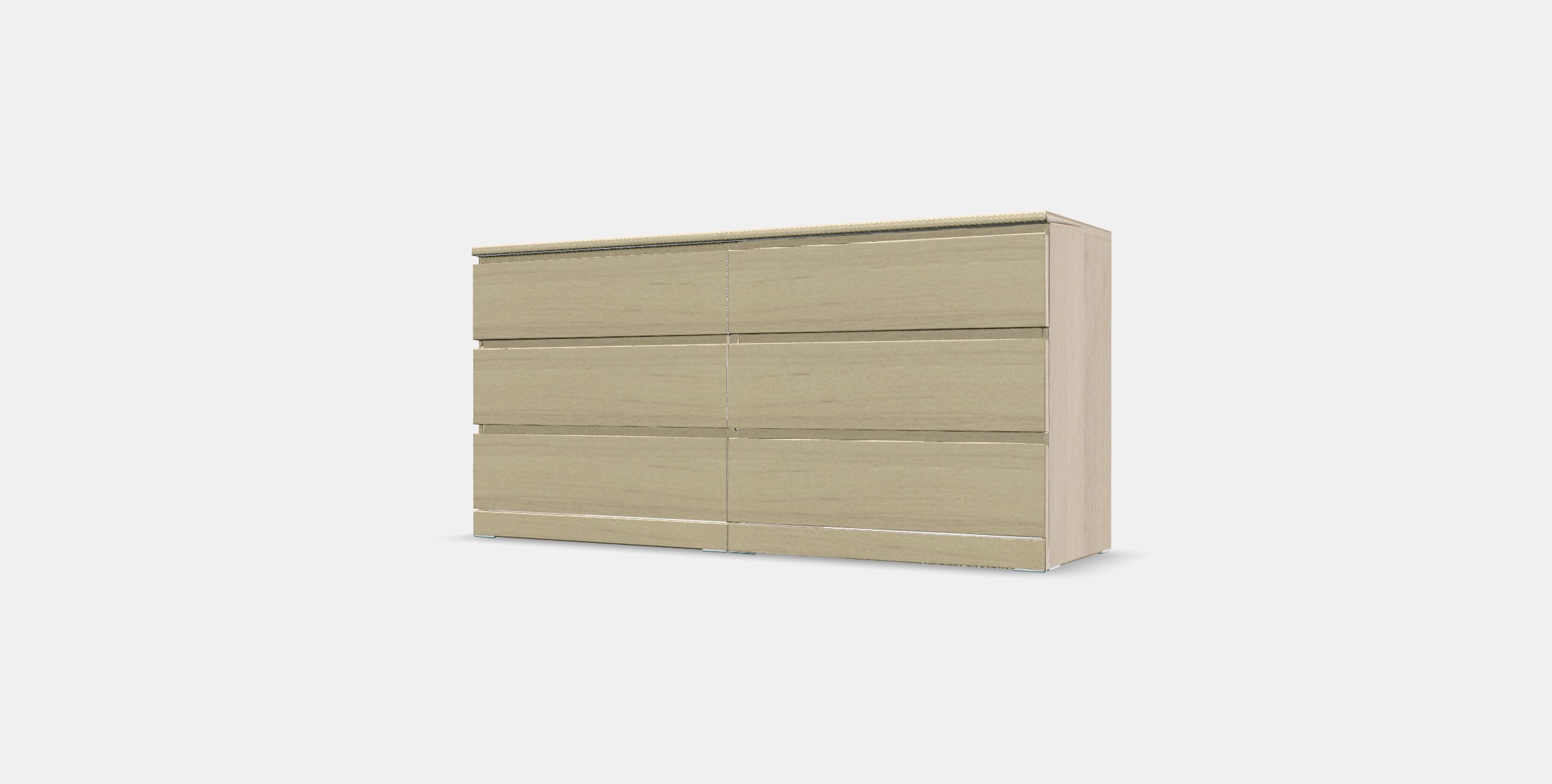 MALM Chest of drawers with 6 drawers 1 Low-poly 3D model_12