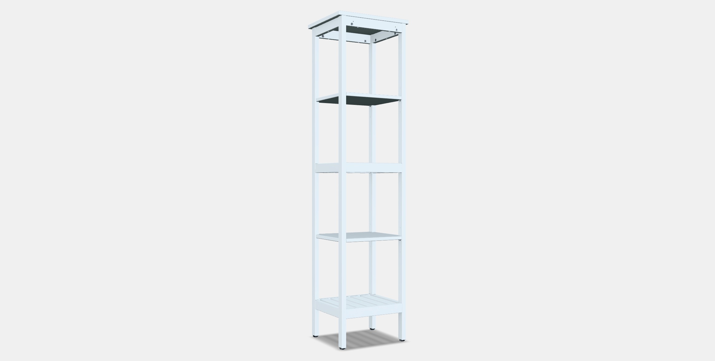 HEMNES Shelf Low-poly 3D model_16