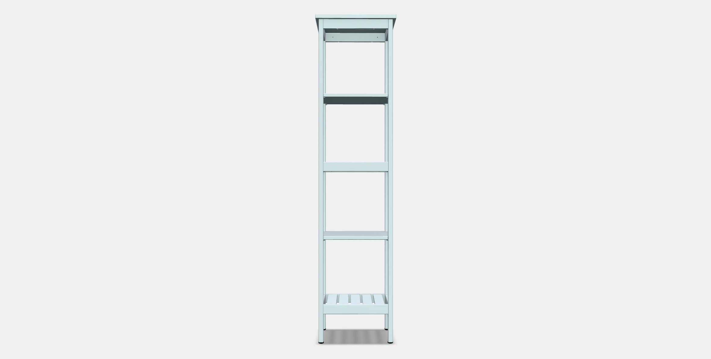 HEMNES Shelf Low-poly 3D model_10