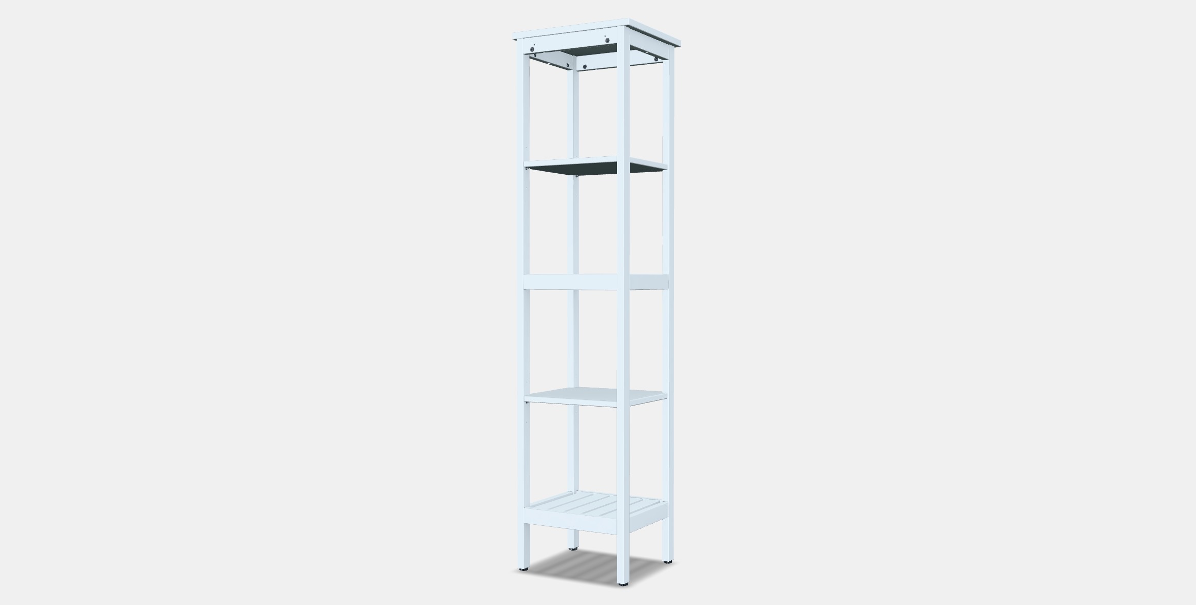 HEMNES Shelf Low-poly 3D model_5