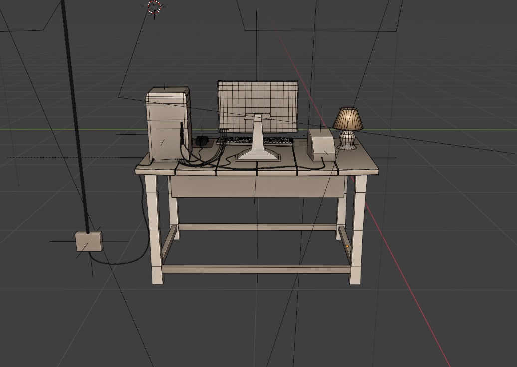 pc-setup 3D-model Low-poly 3D model_15