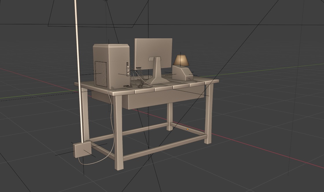 pc-setup 3D-model Low-poly 3D model_12