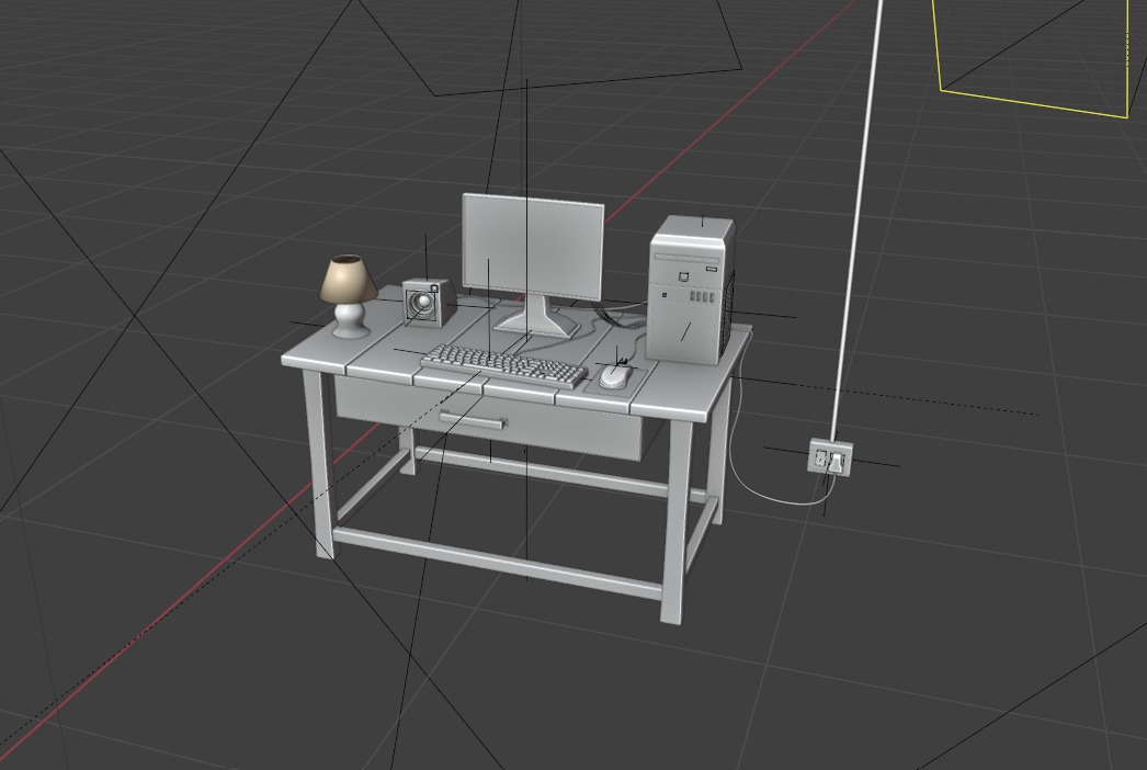 pc-setup 3D-model Low-poly 3D model_5