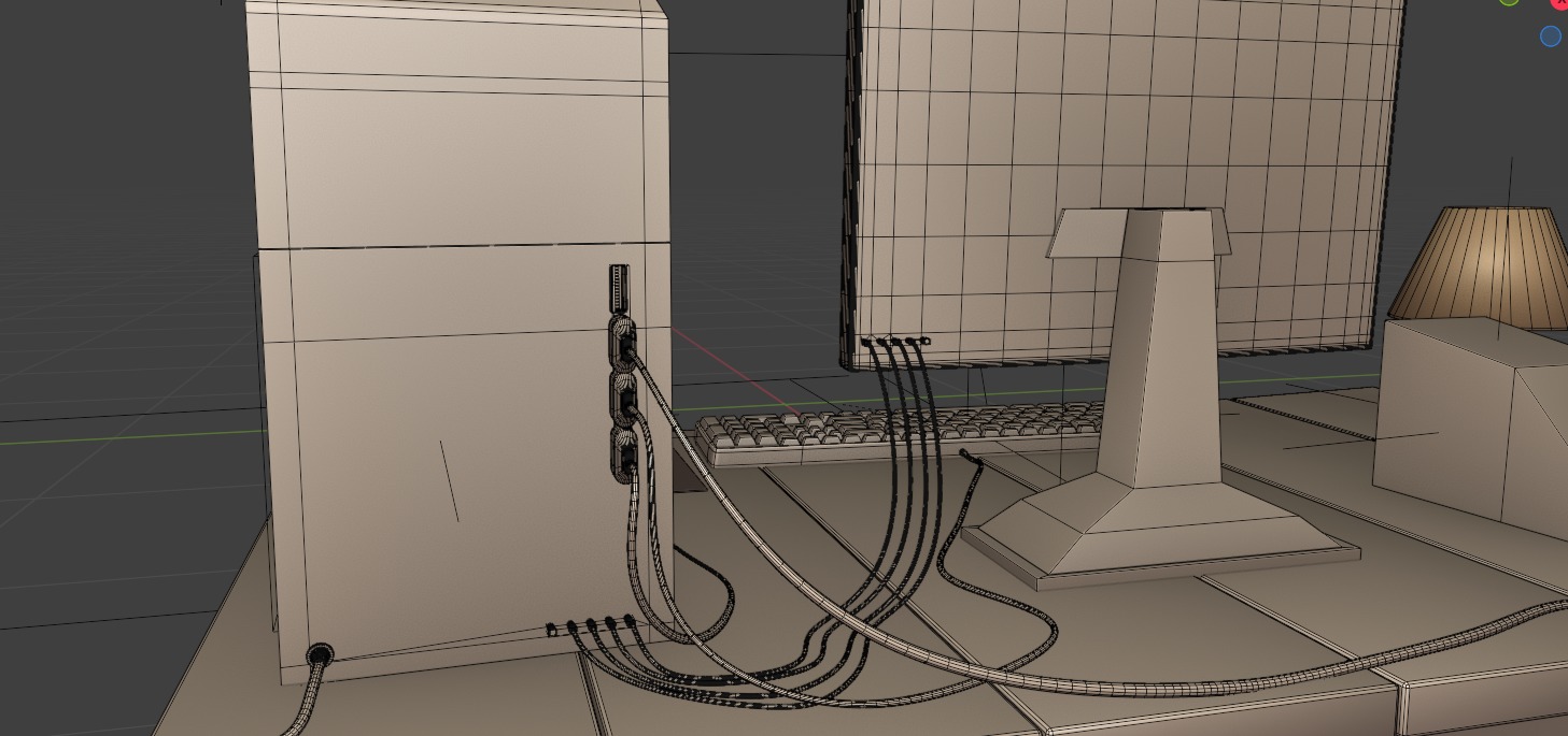 pc-setup 3D-model Low-poly 3D model_18