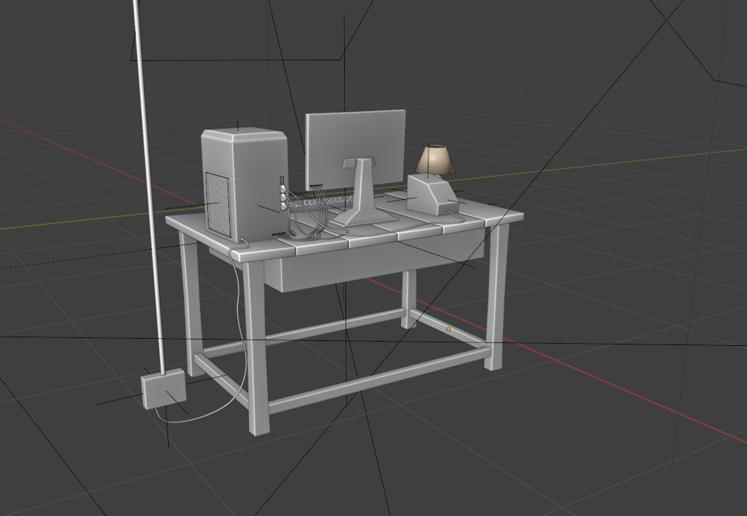 pc-setup 3D-model Low-poly 3D model_8