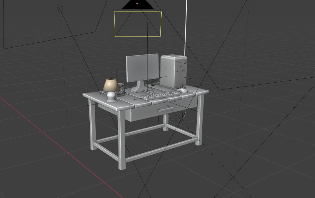 pc-setup 3D-model Low-poly 3D model_6